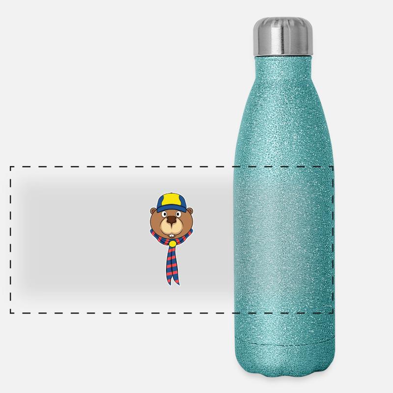 Beavers as scouts Panoramic Glitter Thermal Bottle 500 ml
