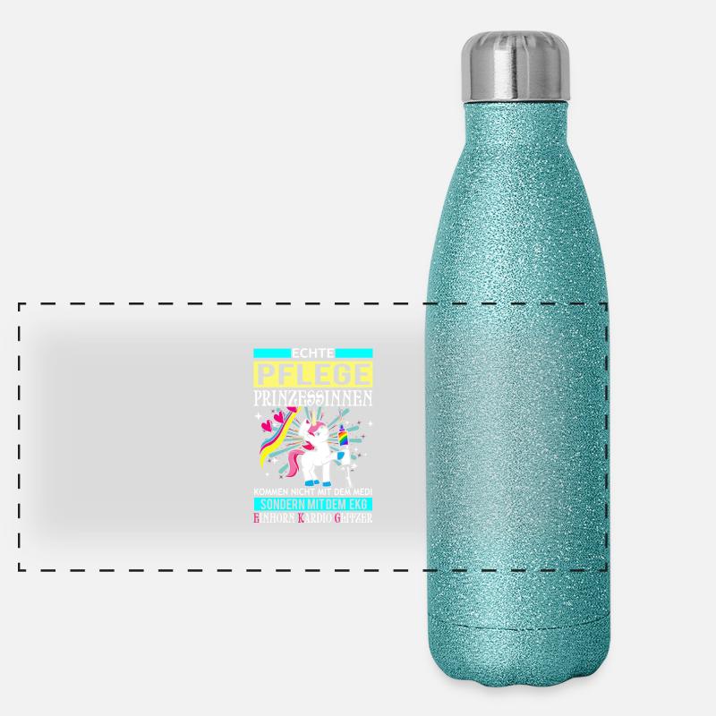 Licorne - soins princesse Gourde isotherme panoramique pailletée 500 ml