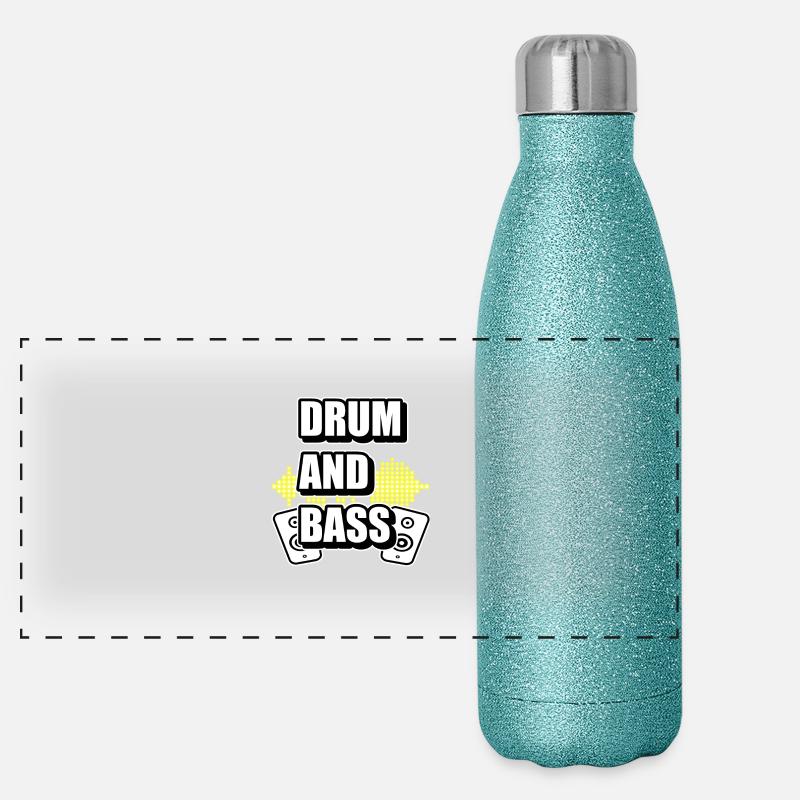 Drum and Bass, Musik DNB Panorama Glitzer Isolierflasche 500 ml