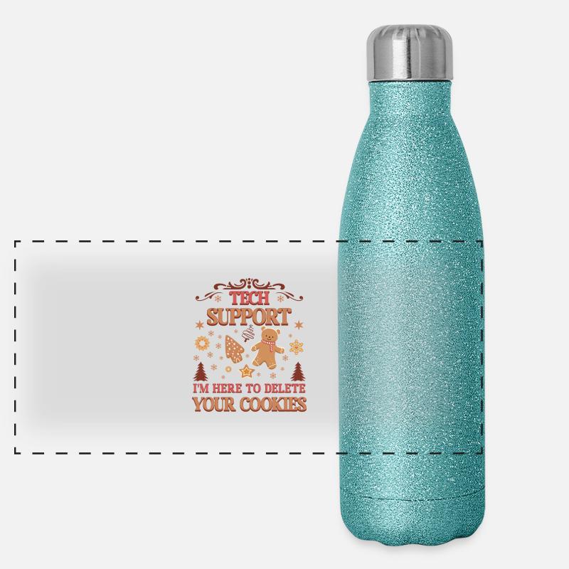 Technischer Support Ich bin hier, um Ihre Cookies zu löschen Weihnachten Panorama Glitzer Isolierflasche 500 ml