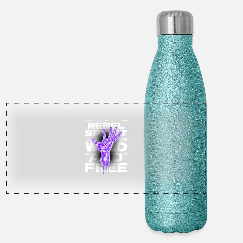 rebelle - Sauvage et libre Gourde isotherme panoramique pailletée 500 ml