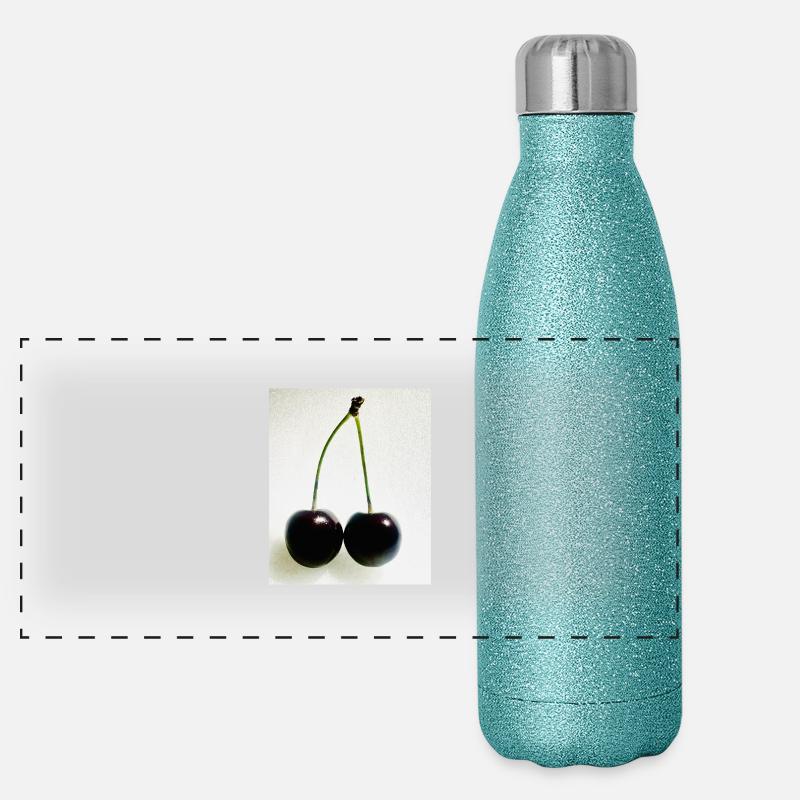 Kirsche Panorama Glitzer Isolierflasche 500 ml