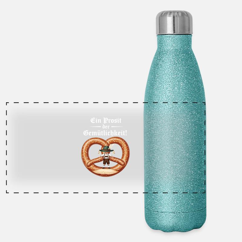 Ein Prosit der Gemütlichkeit ! Panorama Glitzer Isolierflasche 500 ml