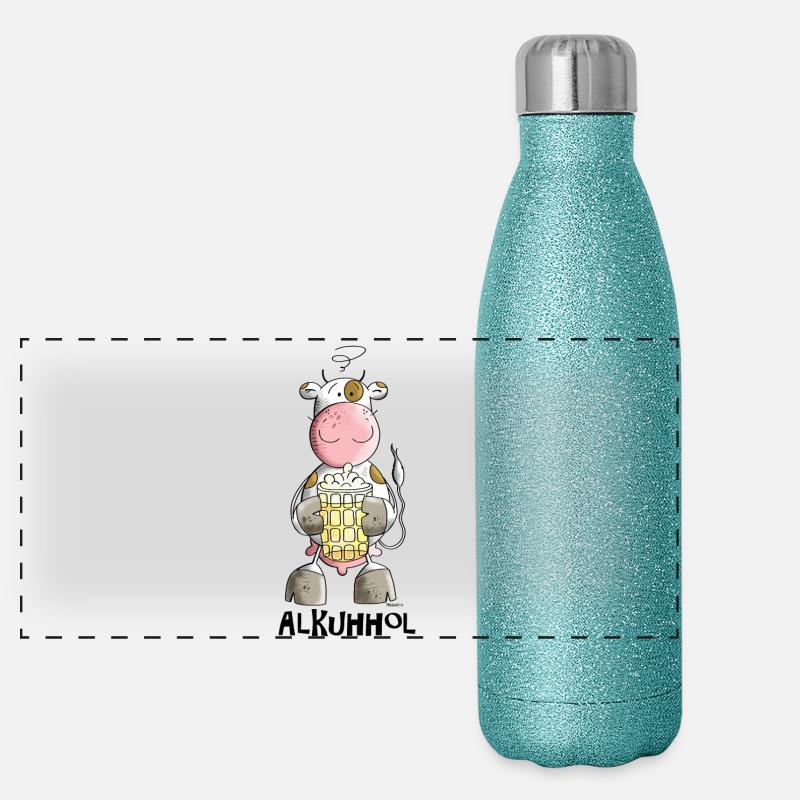 Alkuhhol Panorama Glitzer Isolierflasche 500 ml