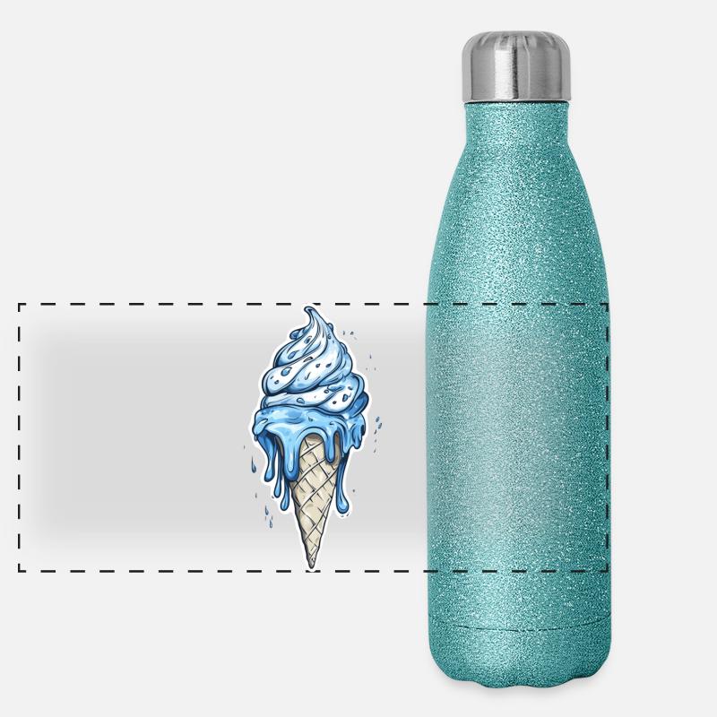 Eiscreme Eis Panorama Glitzer Isolierflasche 500 ml