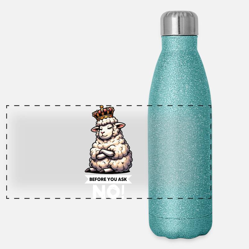 Before You Ask Sheep Sheep Shepherd Sheep Holder Panoramic Glitter Thermal Bottle 500 ml