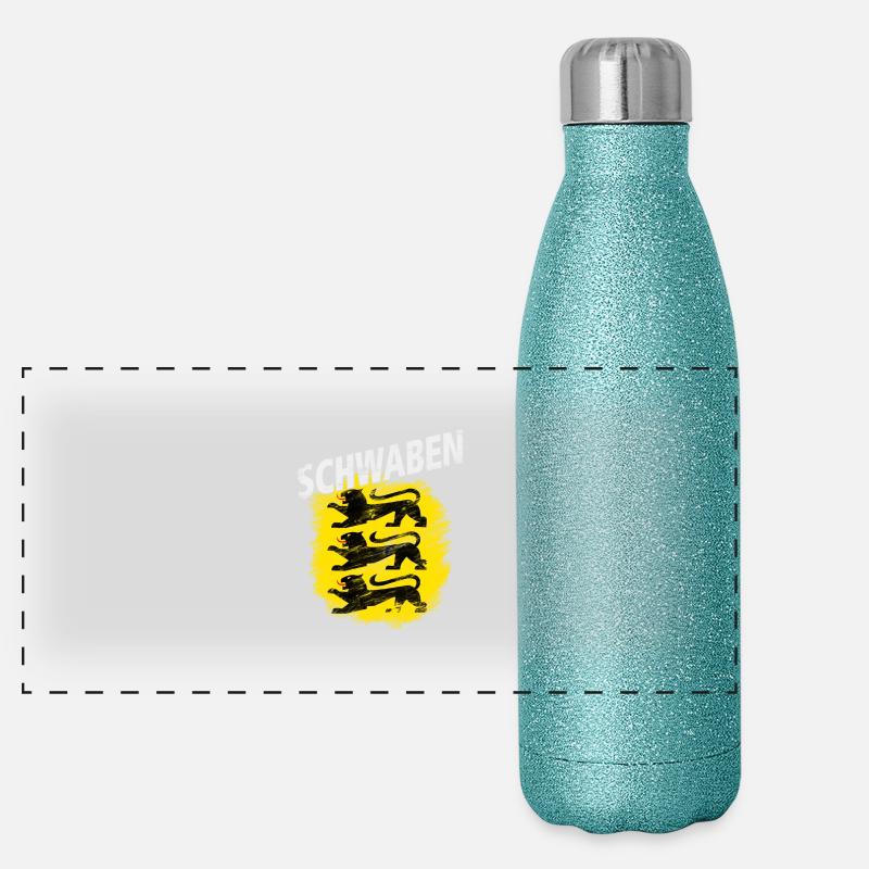 Schwaben Panorama Glitzer Isolierflasche 500 ml