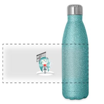 La disparition d'Hatsune Miku - Gourde isotherme panoramique pailletée 500 ml - paillettes bleues - Devant