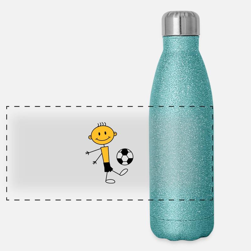 soccer_boy Panorama Glitzer Isolierflasche 500 ml