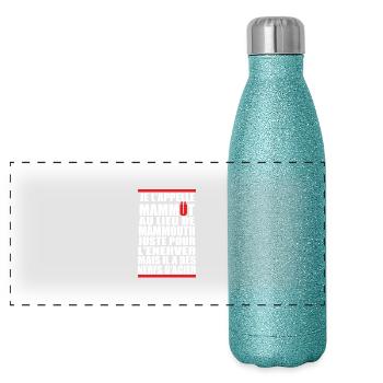 NerfsAcier - Panoramic Glitter Thermal Bottle 500 ml - blue glitter - Front