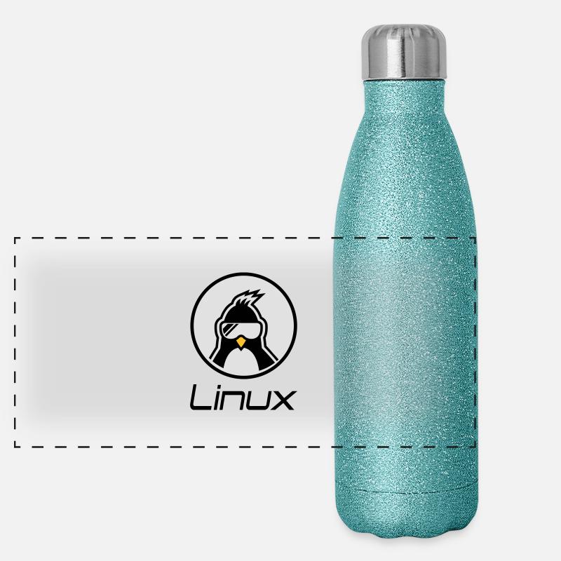 linux Panorama Glitzer Isolierflasche 500 ml