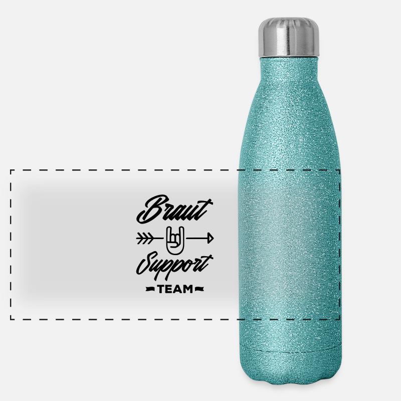 braut support team party Panorama Glitzer Isolierflasche 500 ml