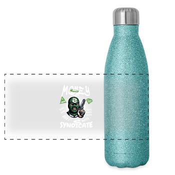 Gangster Syndicate - Panoramic Glitter Thermal Bottle 500 ml - blue glitter - Front