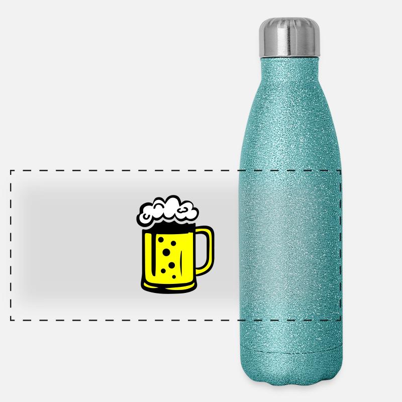 Bande dessinée de bière Gourde isotherme panoramique pailletée 500 ml