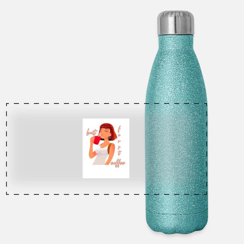 Mais d’abord le café Gourde isotherme panoramique pailletée 500 ml