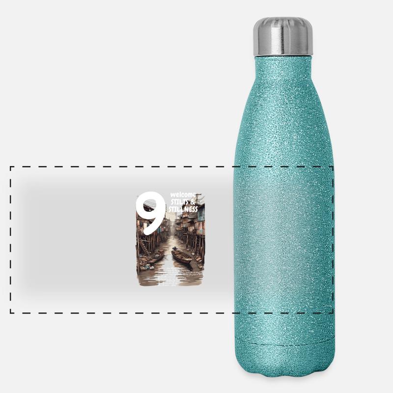 Canal Code Capuche sur pilotis Deep Khlong Streetwear Gourde isotherme panoramique pailletée 500 ml