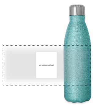 404 Motivation not found - Panoramic Glitter Thermal Bottle 500 ml - blue glitter - Front