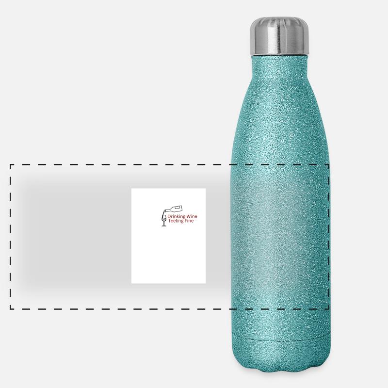 Drinking Wine feeling Fine Panorama Glitzer Isolierflasche 500 ml