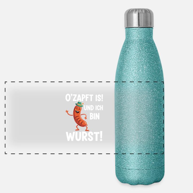 Coole Wurst Panorama Glitzer Isolierflasche 500 ml