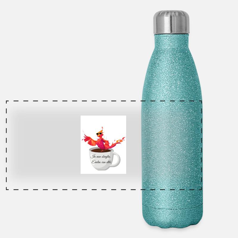 Je n’ai pas tort. J’évolue avec style. Gourde isotherme panoramique pailletée 500 ml