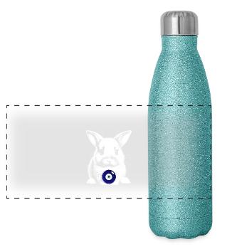 Nazar - Gourde isotherme panoramique pailletée 500 ml - paillettes bleues - Devant