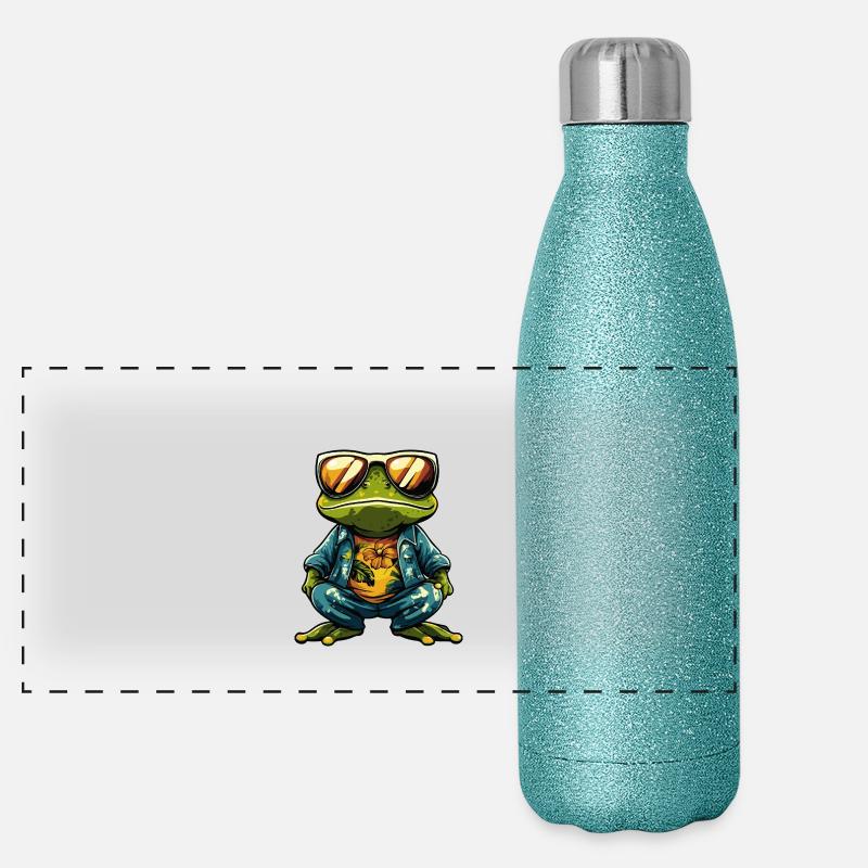 Frog Cool Summer Panoramic Glitter Thermal Bottle 500 ml