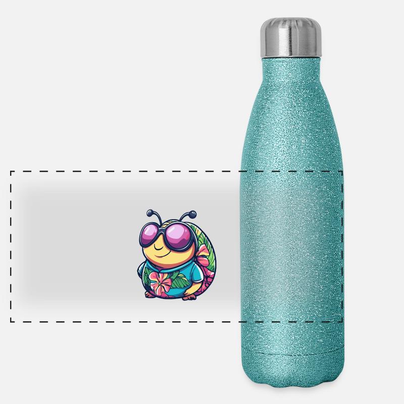 Snail Cool Summer Panoramic Glitter Thermal Bottle 500 ml