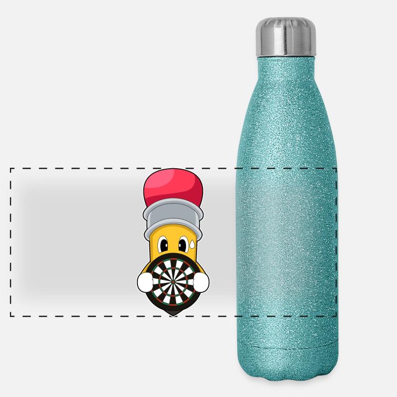 Jeu de fléchettes Pencil Dart Gourde isotherme panoramique pailletée 500 ml