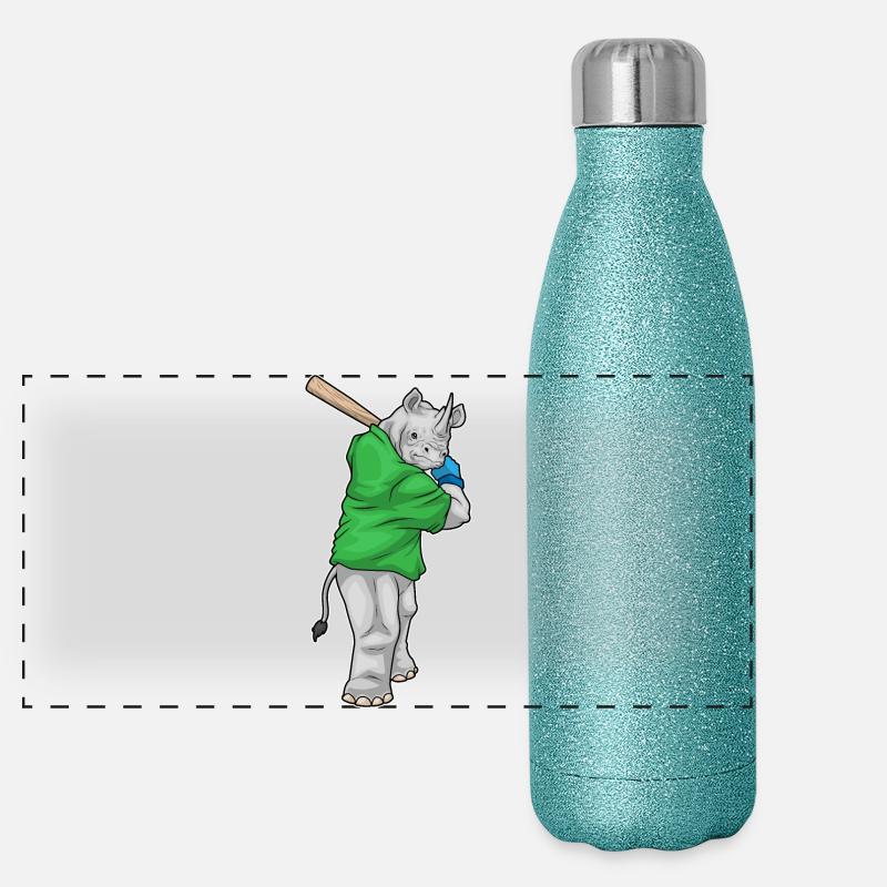 Rhino Baseball Batte de Baseball Gourde isotherme panoramique pailletée 500 ml