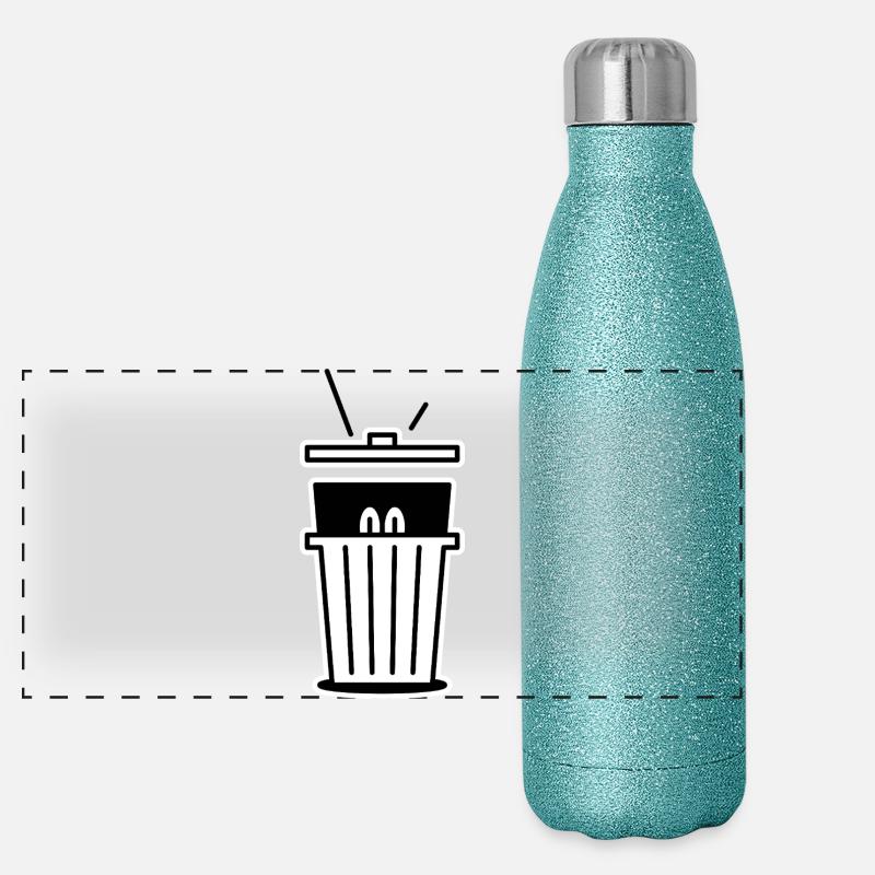 Thug Hiding In A Trash Can Panoramic Glitter Thermal Bottle 500 ml