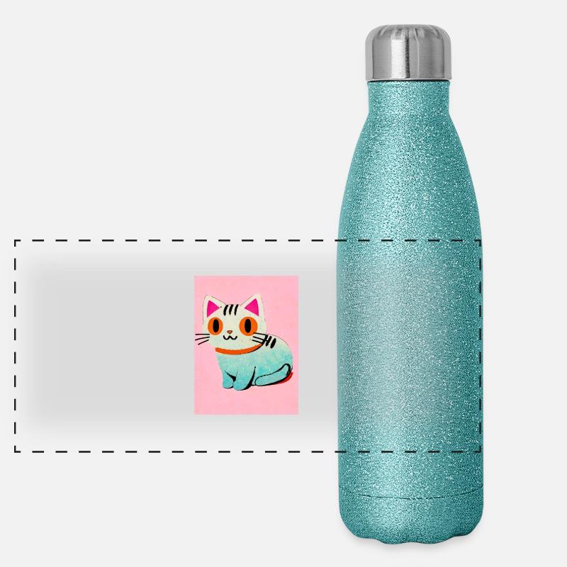 Der Purrfect Tagtraum Panorama Glitzer Isolierflasche 500 ml