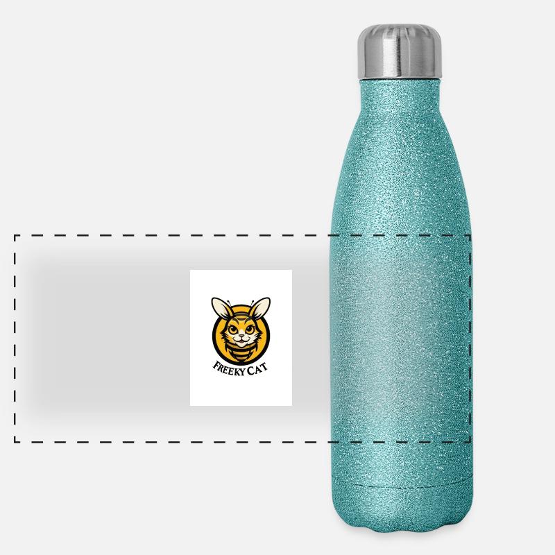 Freeky Cat catsbee - Panorama Glitzer Isolierflasche 500 ml - Blau Glitzer