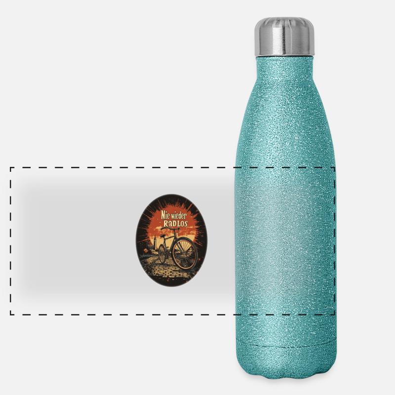 Never again bikeless Panoramic Glitter Thermal Bottle 500 ml