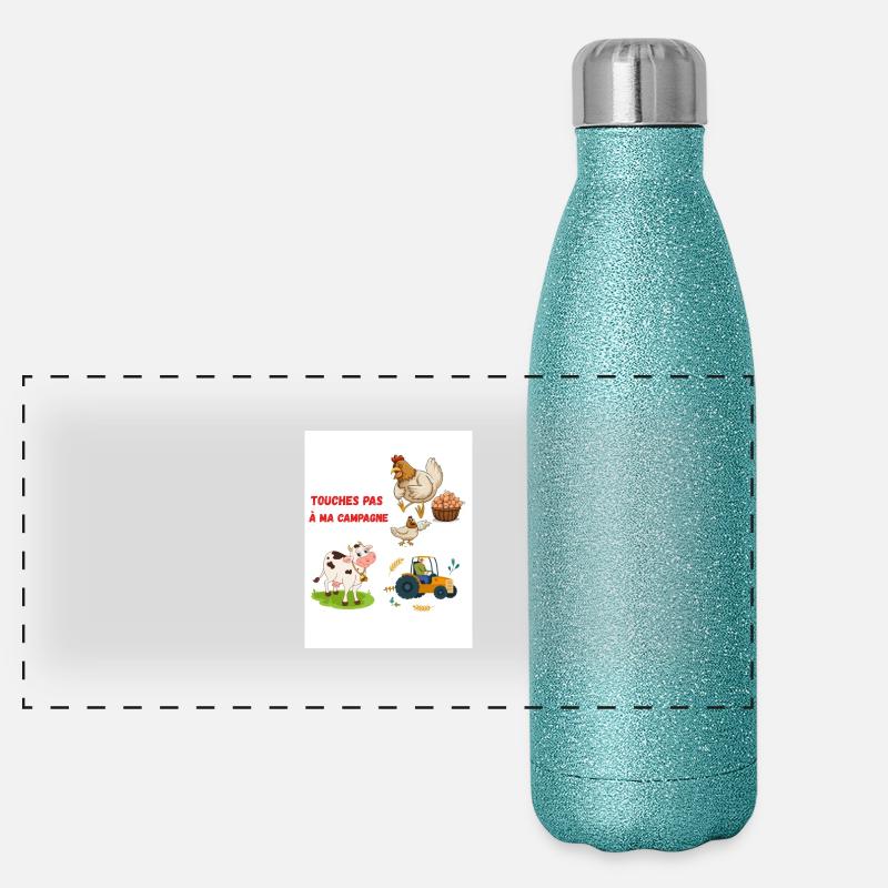 Touches pas ma campagne Gourde isotherme panoramique pailletée 500 ml