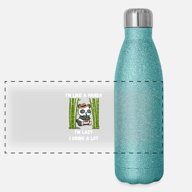 Lazy panda mode Panoramic Glitter Thermal Bottle 500 ml