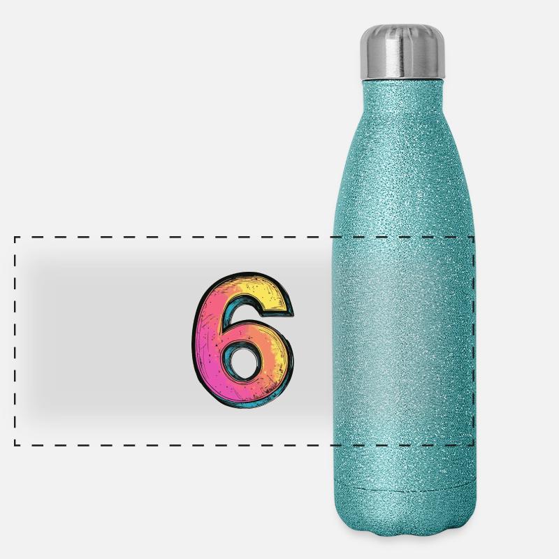 Bande dessinée à 6 chiffres Gourde isotherme panoramique pailletée 500 ml