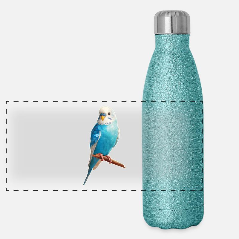 Perruche ondulée Gourde isotherme panoramique pailletée 500 ml