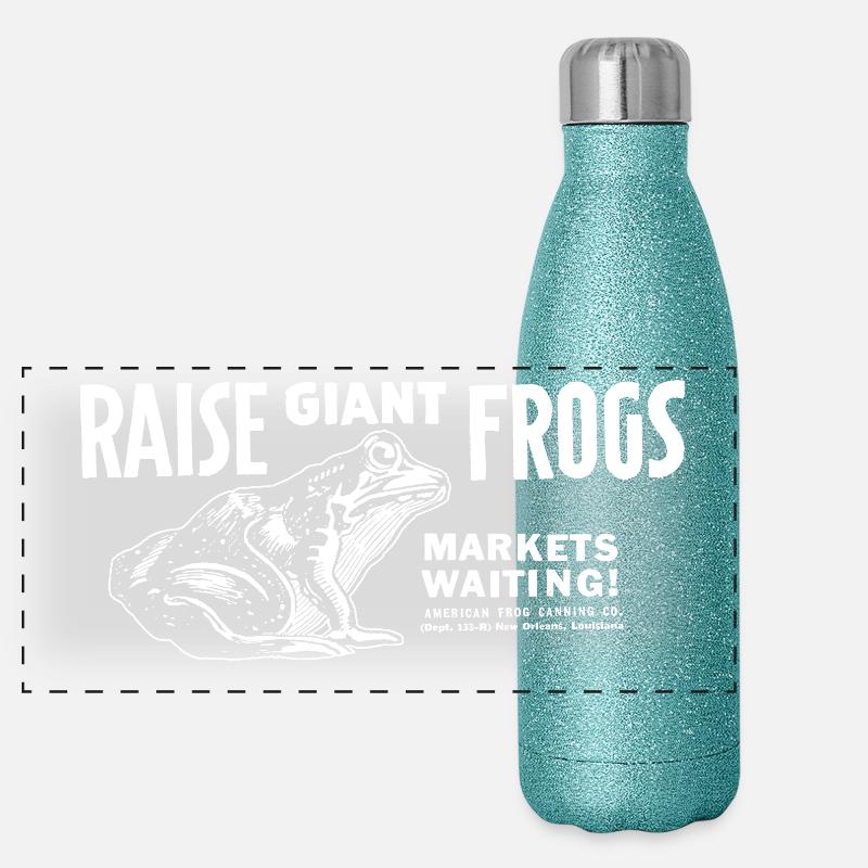 Raise Giant Frogs Panorama Glitzer Isolierflasche 500 ml