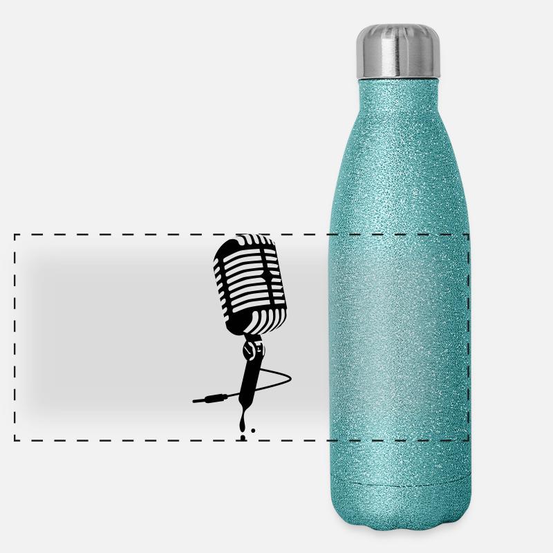 microphone Panoramic Glitter Thermal Bottle 500 ml