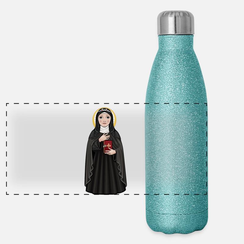 Heilige Birgitta Panorama Glitzer Isolierflasche 500 ml
