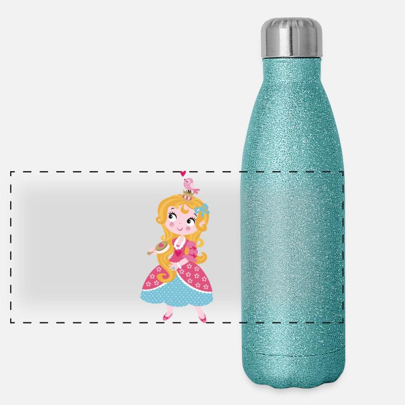 Princesse mignonne Gourde isotherme panoramique pailletée 500 ml