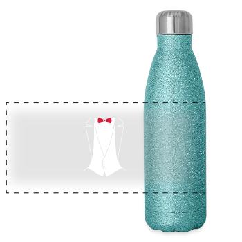 TUXEDO - SUIT SHIRT - Gourde isotherme panoramique pailletée 500 ml - paillettes bleues - Devant