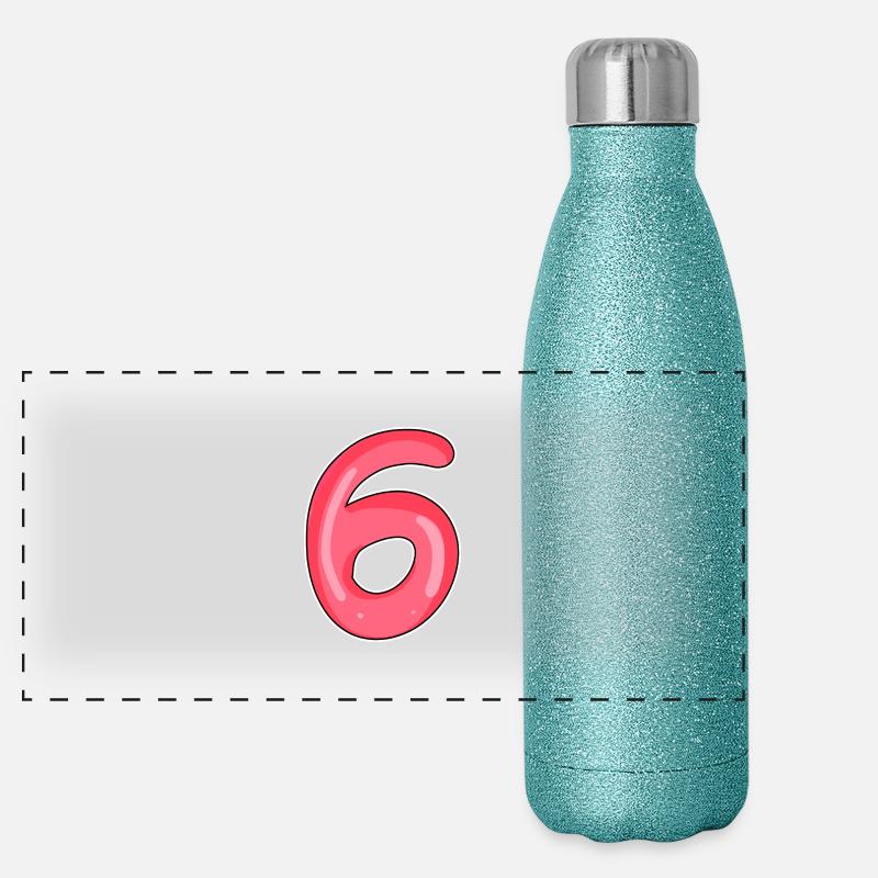 6 Gourde isotherme panoramique pailletée 500 ml