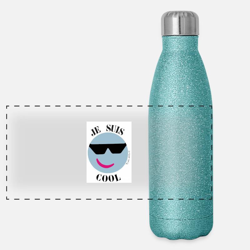 Ich bin Kühle Panorama Glitzer Isolierflasche 500 ml
