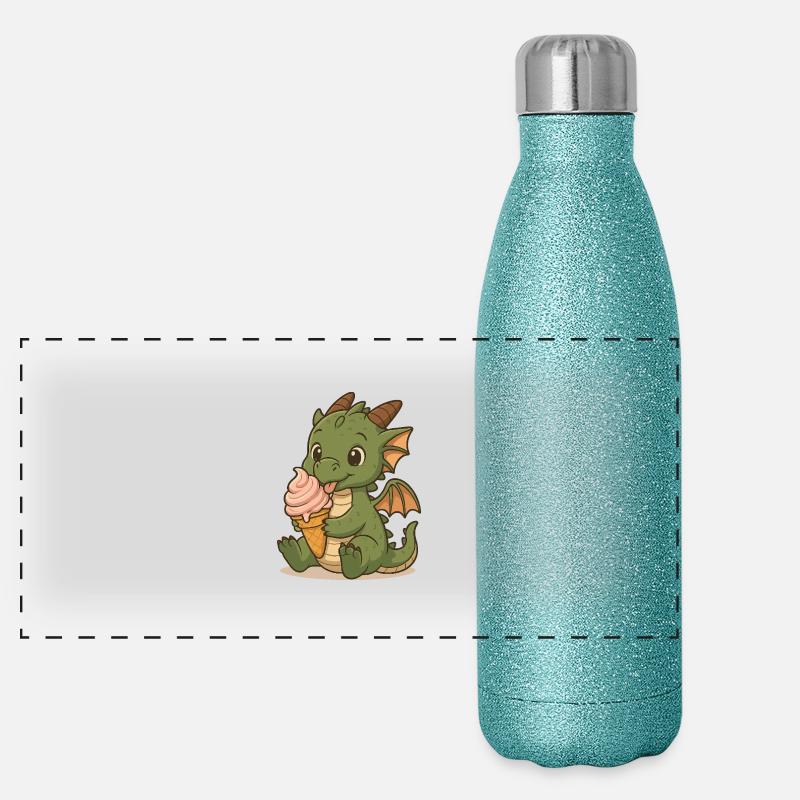 Eis statt Feuer Panorama Glitzer Isolierflasche 500 ml