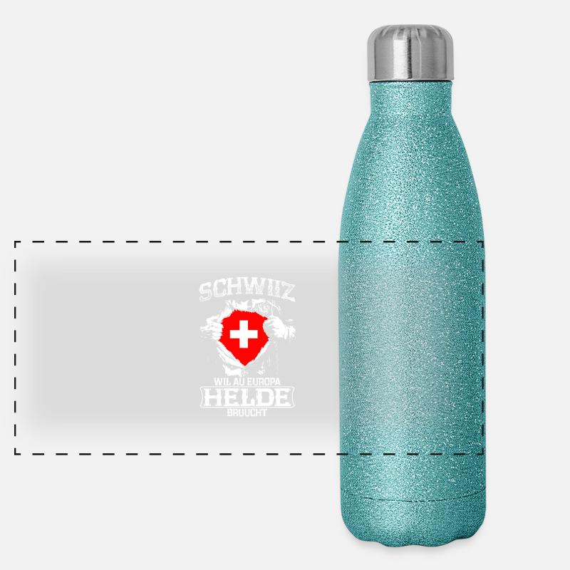 Schwiiz - Europa - Helde Panoramic Glitter Thermal Bottle 500 ml