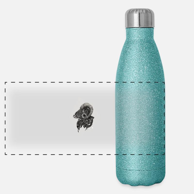 Widder Sternzeichen Panorama Glitzer Isolierflasche 500 ml