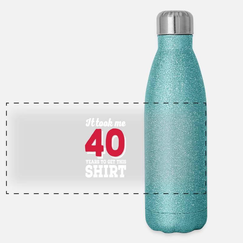 40e anniversaire Gourde isotherme panoramique pailletée 500 ml