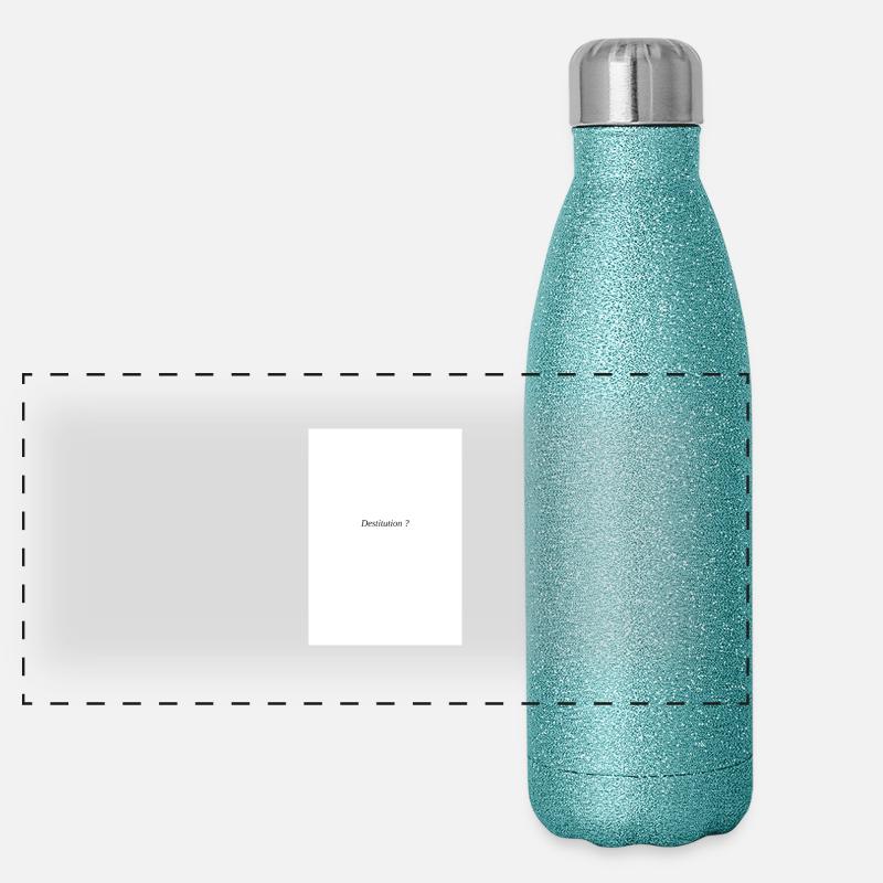 destitution - Gourde isotherme panoramique pailletée 500 ml - paillettes bleues