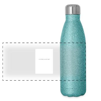 Impôt - Gourde isotherme panoramique pailletée 500 ml - paillettes bleues - Devant